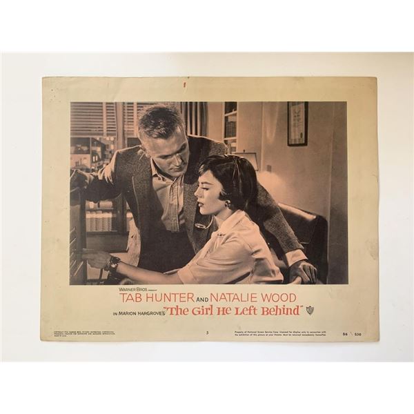 The Girl He Left Behind  original 1956 vintage lobby card