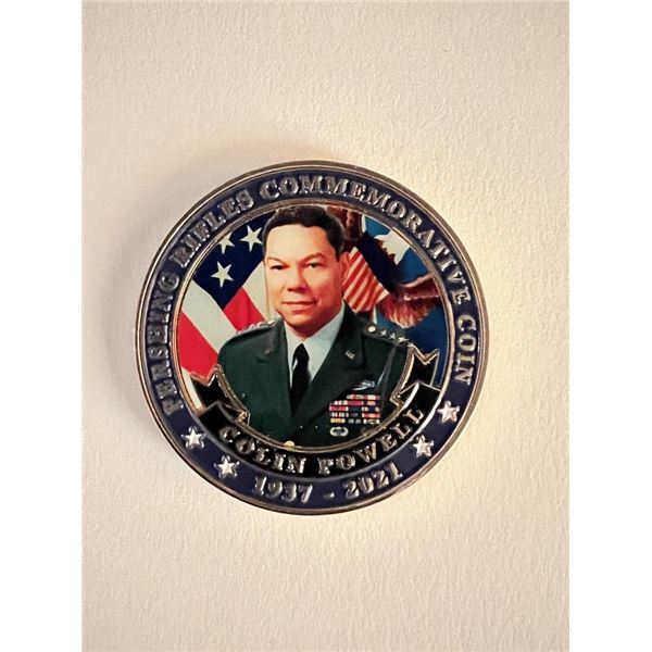 Colin Powell commemorative coin. 2 inches