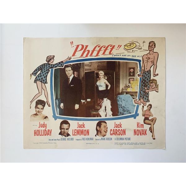 Phffft original 1954 vintage lobby card