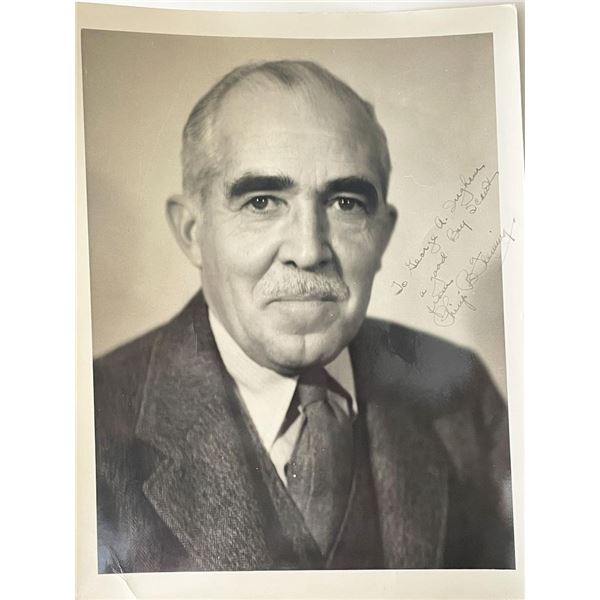 US Army General Philip B. Fleming signed photo