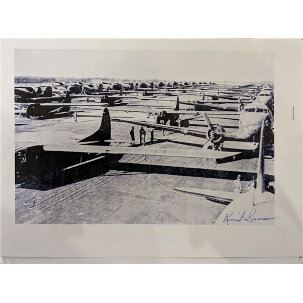 WW2 ACE Kermit Swanson Signed Photo