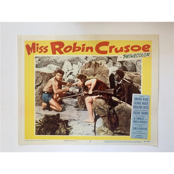 Miss Robin Crusoe original 1953 vintage lobby card