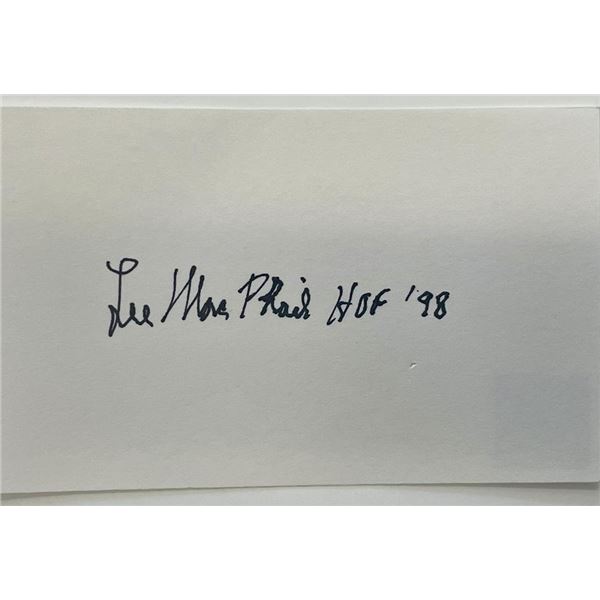 1998 Hall of Fame Larry S. MacPhail autograph note