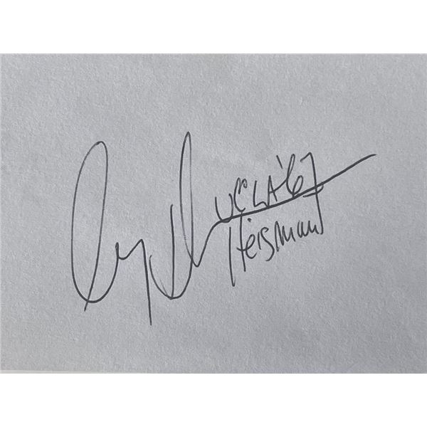 UCLA football player Gary Beban autograph note