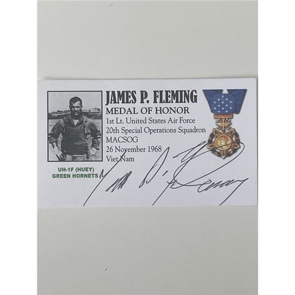 USAF James P. Fleming autograph note