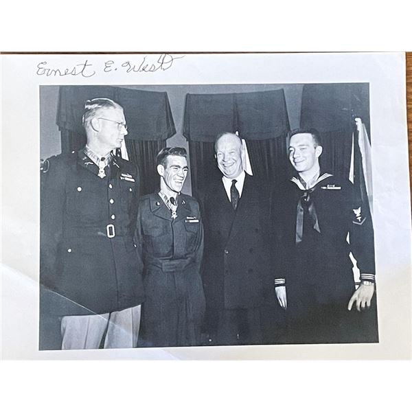Korean War Hero Ernest E. West signed photo