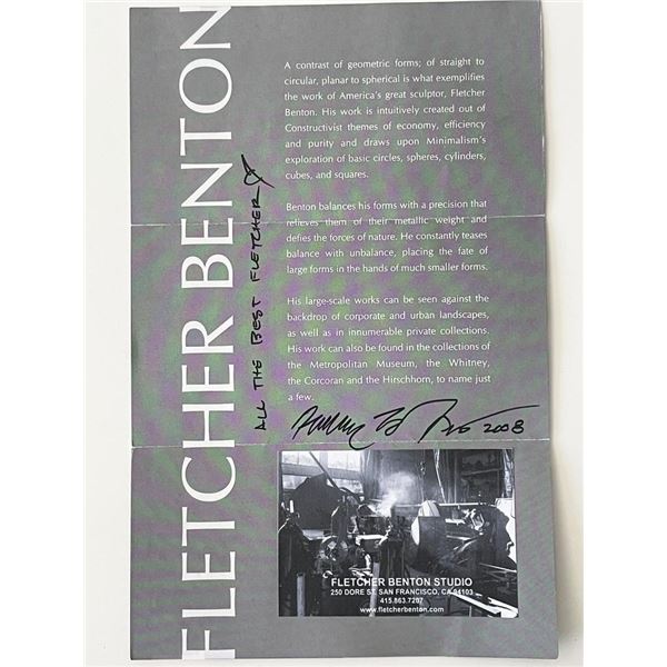 Artist Franklin Benton signed page