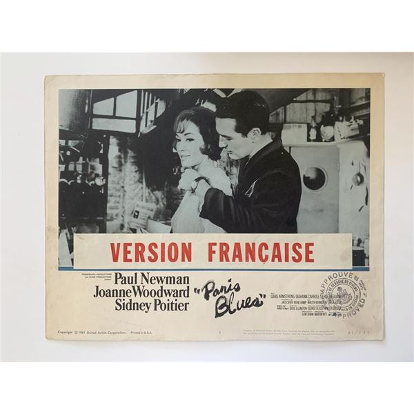 Paris Blues original 1961 vintage French lobby card