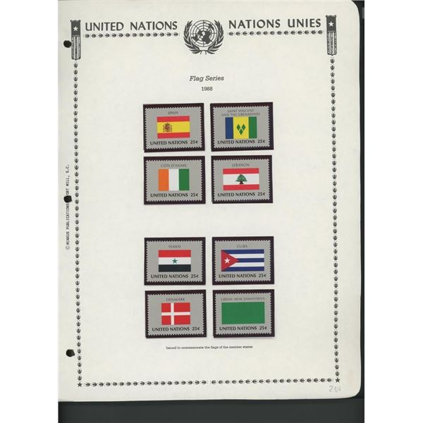 United Nations New York Stamps 1988