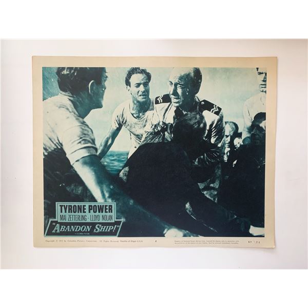 Abandon Ship! original 1957 vintage lobby card