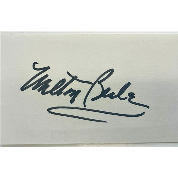 Milton Berle autograph note