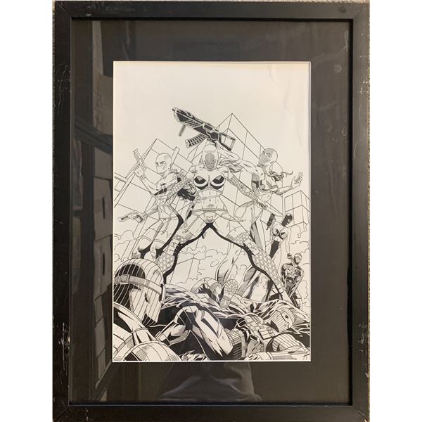 Original hand drawn sketch, unknown comic book artist