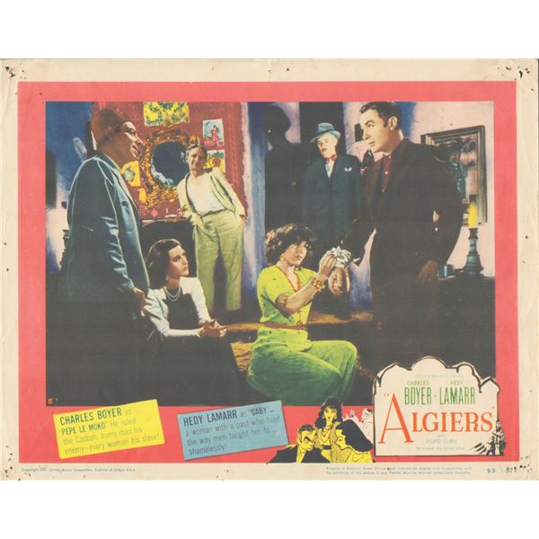 Algiers 1952 original vintage lobby card