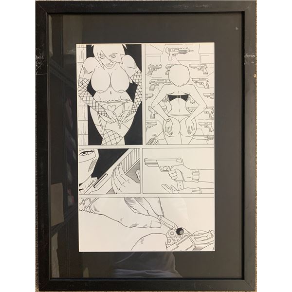 Original hand drawn sketch, unknown comic book artist