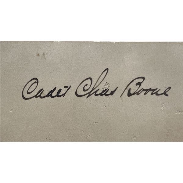 Cadet Chas Boone original signature