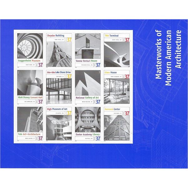 Masterworks of Modern American Architecture Stamps