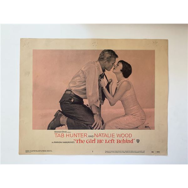 The Girl He Left Behind  original 1956 vintage lobby card