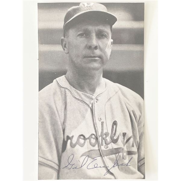 Baseball player Gil English signed photo