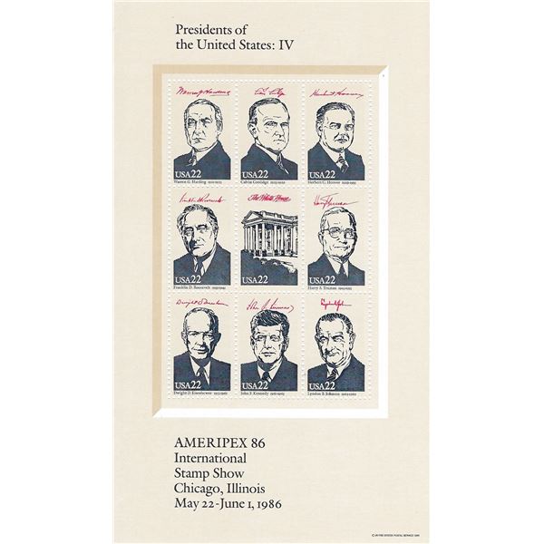 Presidents of the United States: IV Souvenir Stamp Sheet