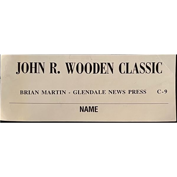 John Wooden Classic Press Assignment Card