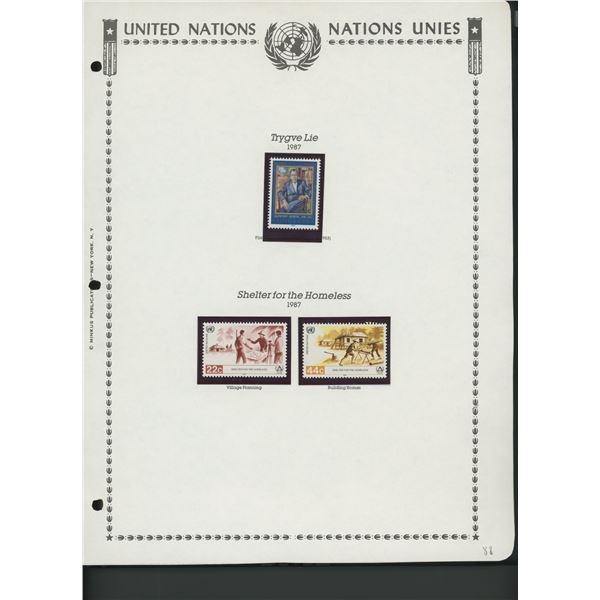 United Nations New York Stamps 1987