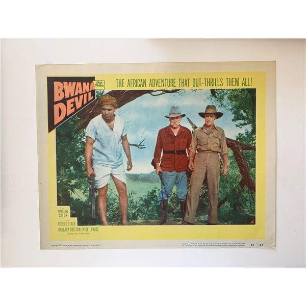 Bwana Devil original 1954 vintage lobby card