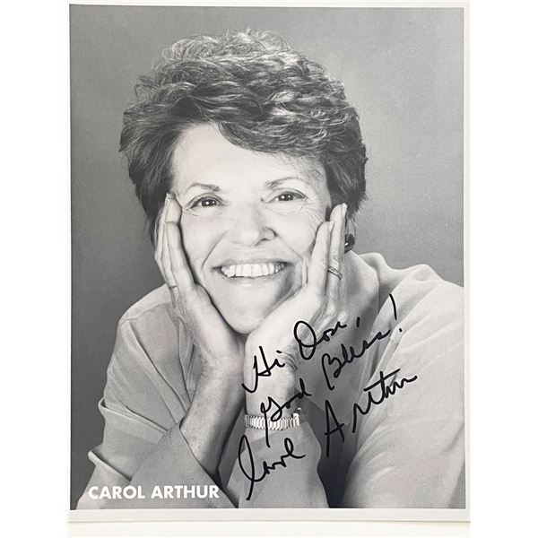 Carol Arthur signed photo