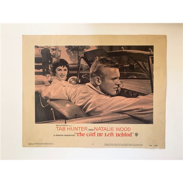 The Girl He Left Behind  original 1956 vintage lobby card