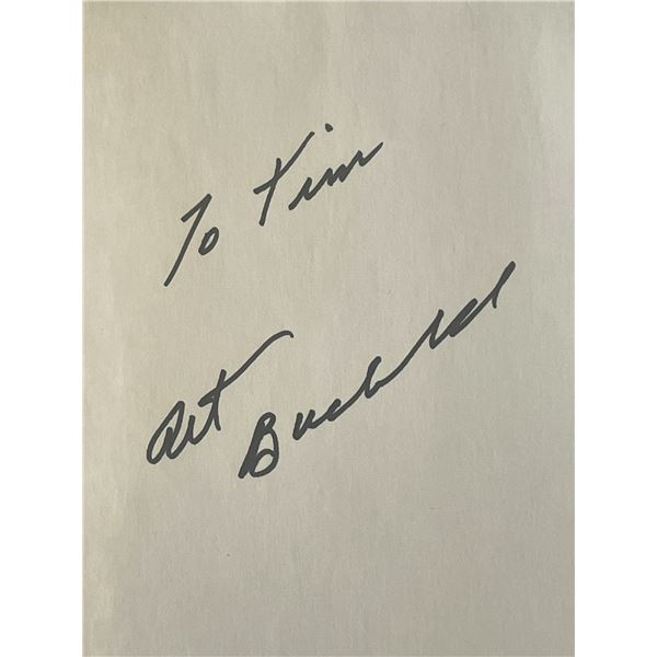 Washington Post Columnist Arth Buchwald autograph note