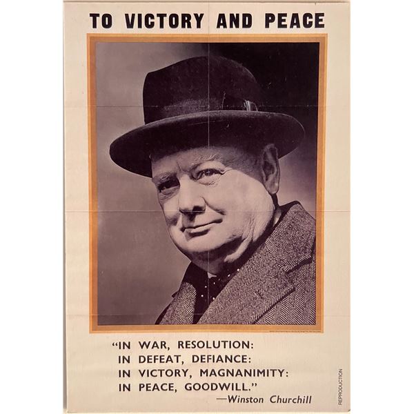 Winston Churchill photo card. 5x7 inches