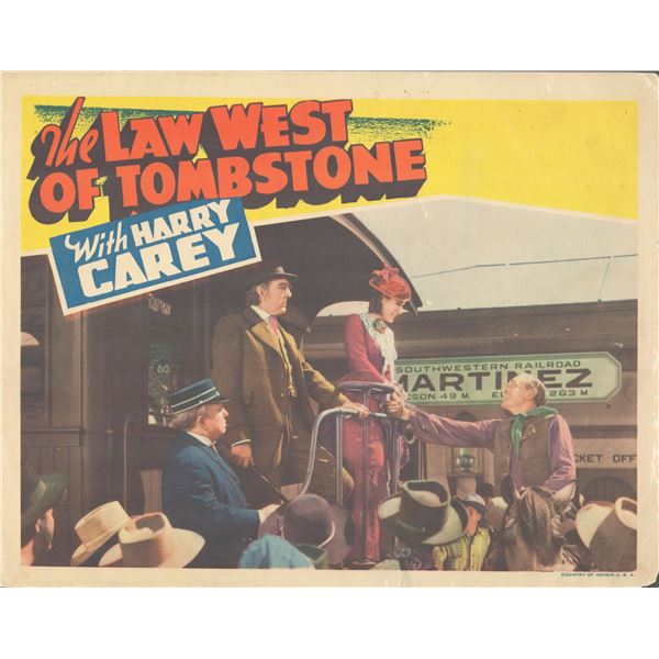 The Law West of Tombstone original vintage lobby card