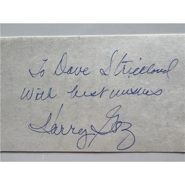 Harry Goz original signature