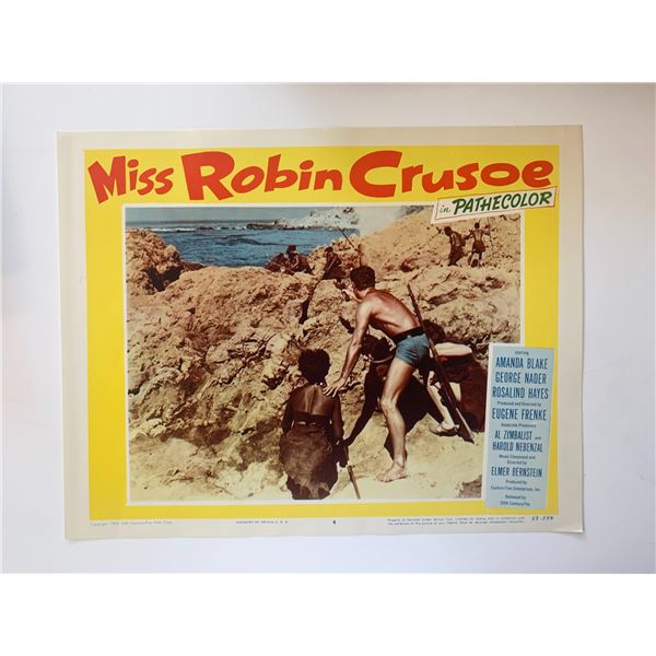 Miss Robin Crusoe original 1953 vintage lobby card