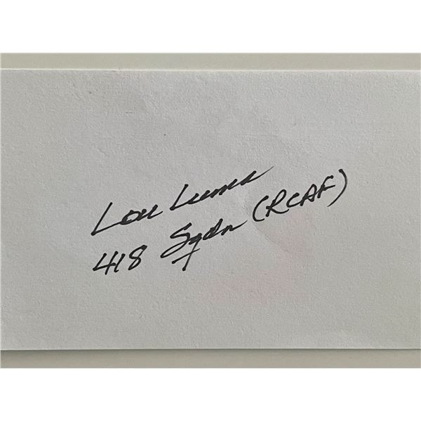 WWII Amercian Mosquito ace Lou Luma original signature