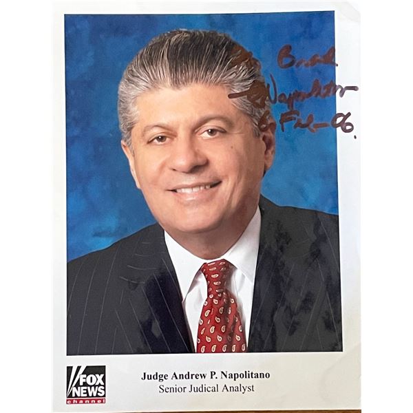 Judge Andrew P. Napolitano signed photo