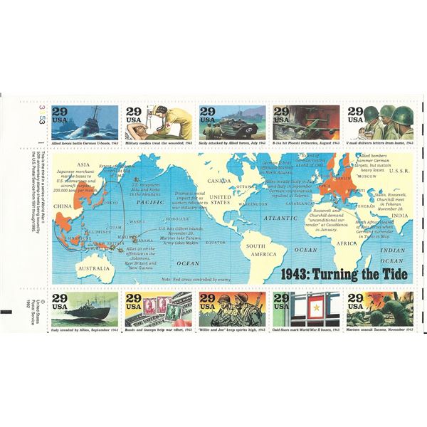 1943 Turning The Tide Stamps