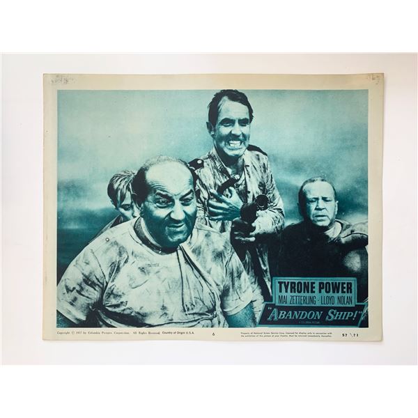 Abandon Ship! original 1957 vintage lobby card