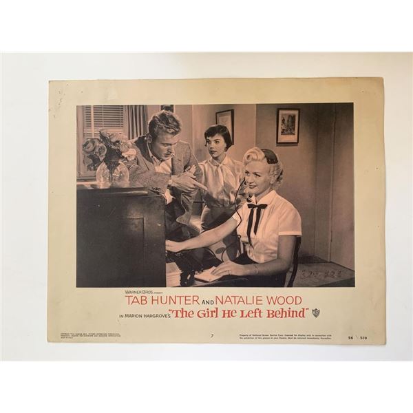 The Girl He Left Behind  original 1956 vintage lobby card
