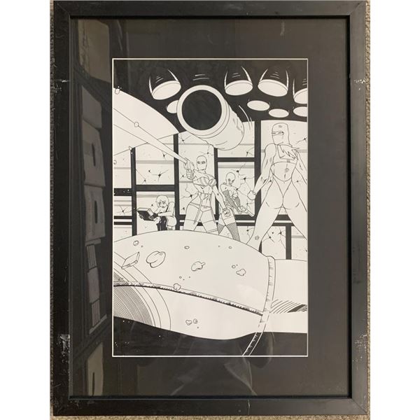 Original hand drawn sketch, unknown comic book artist