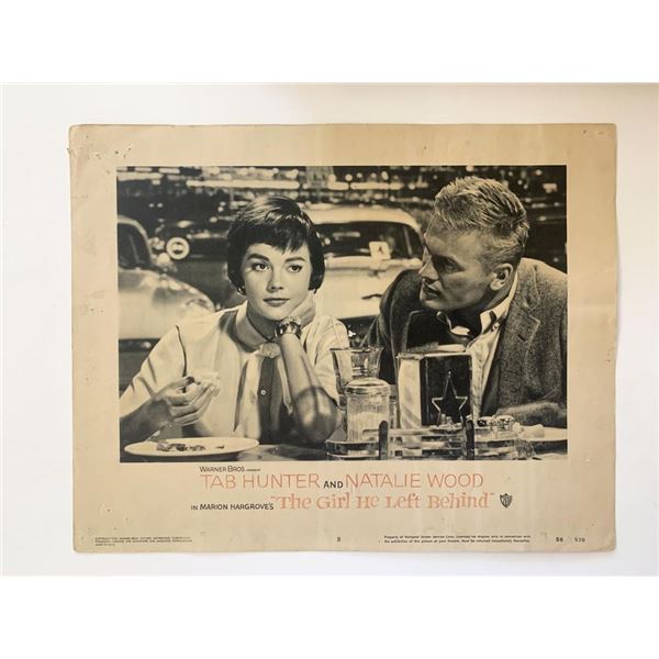 The Girl He Left Behind  original 1956 vintage lobby card