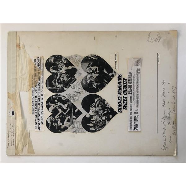 Sweet Charity Original Advertising Paste Up for Movie Ad