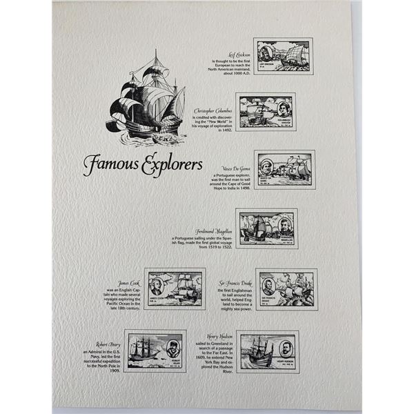 Famous Explorers Stamps