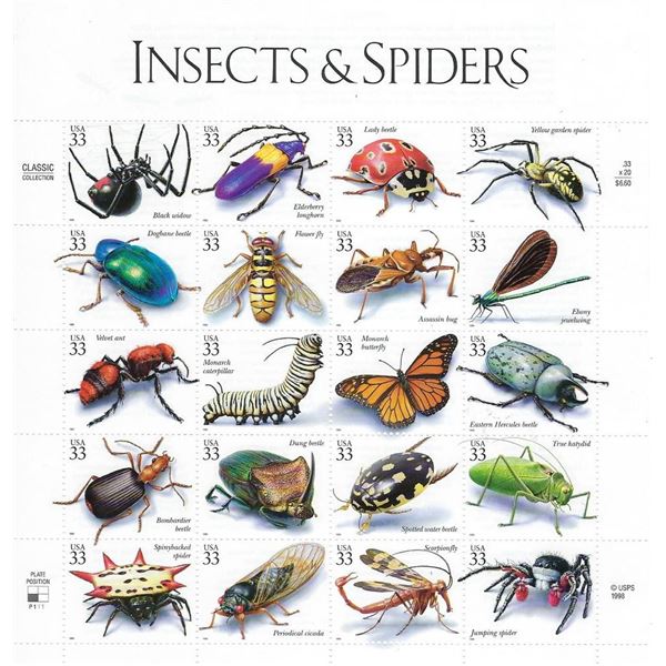 Insects and Spiders Stamp Set
