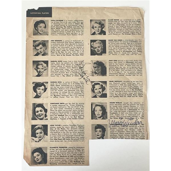 The Killing Marie Windsor signed magazine page