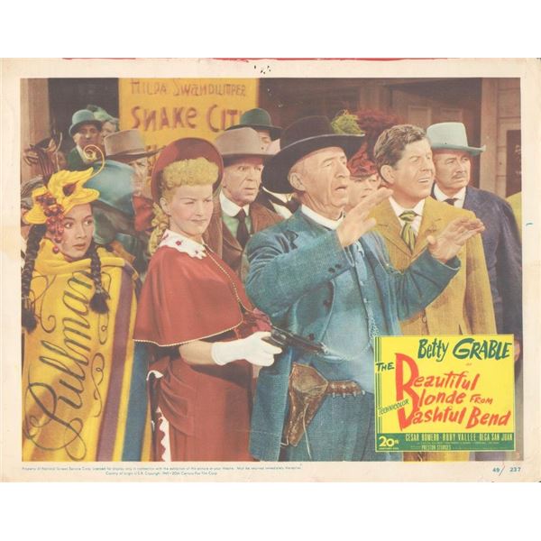 The Beautiful Blonde from Bashful Bend  1949 original vintage lobby card