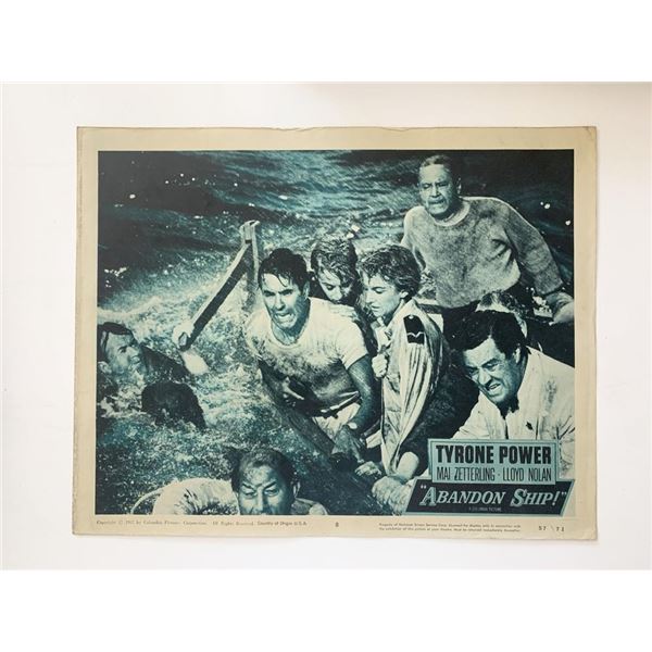 Abandon Ship! original 1957 vintage lobby card