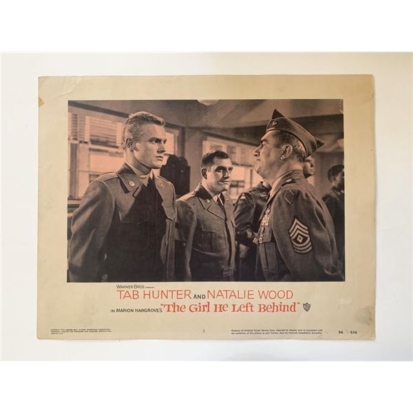 The Girl He Left Behind  original 1956 vintage lobby card