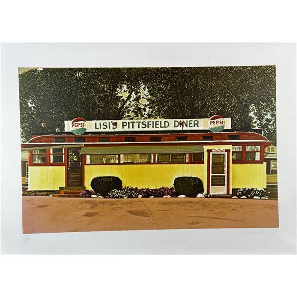 John Baeder (1938) Lisi's Pittsfield Diner, Signed