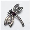 Image 5 : 2pc Bejeweled and Enamel Winged Insect Brooches