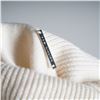 Image 8 : Tahari Cream Wool Turtleneck Sweater with Openwork Braiding